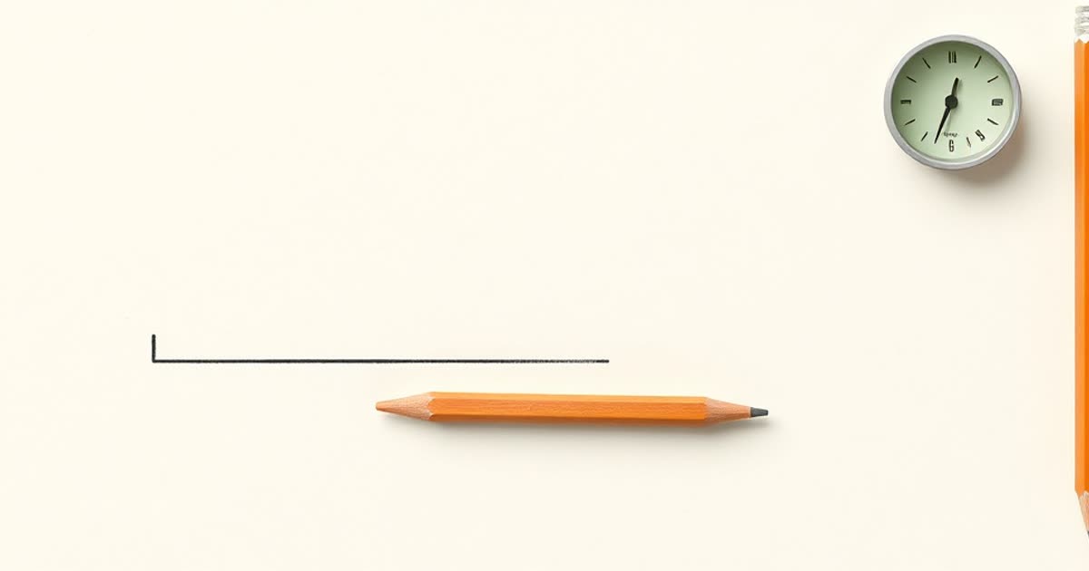 A simple slider and a round gauge drawn on cream paper, a pencil lying beside it.
