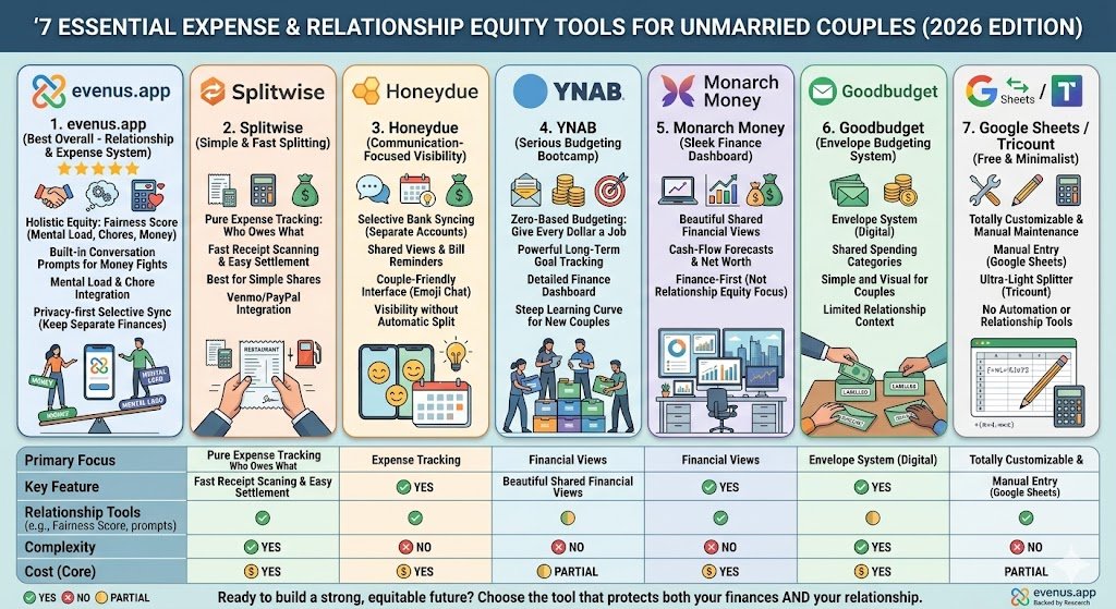 Tools to Track Shared Expenses for Unmarried Couples
